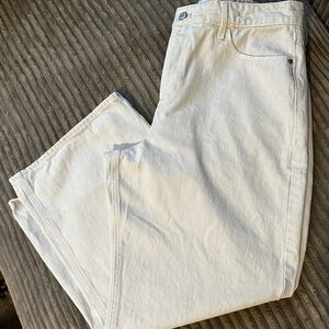 Old Navy White Straight Leg Jeans